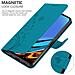 Custodia Compatibile Con Xiaomi Redmi 9t / Poco M3 In Blu Fiore - Coperchio Protettivo In Design Floreale Con Chiusura Magnetica, Funzione Stand E Slot Per Carte - Foto miniatura 5