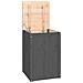 Contenitore Per Bucato Grigio 44x44x66 Cm Legno Massello Pino - Foto miniatura 2