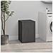 Contenitore Per Bucato Grigio 44x44x66 Cm Legno Massello Pino - Foto miniatura 3
