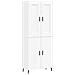 Credenza Bianca 69,5x34x180 Cm In Legno Multistrato - Foto miniatura 2