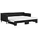 Divano Letto Estraibile Con Materassi Nero 90x200 Cm In Tessuto - Foto miniatura 1