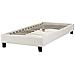 Letto Senza Testata Tessuto Roanne 90 X 200 Cm Beige Chiaro - Foto miniatura 10
