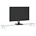 Supporto per Monitor Bianco 100x20x8cm Vetro Temperato Metallo - Foto miniatura 3