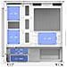 Case PROMESH 35W Mini Tower Micro ATX Mini-ITX Colore Bianco - Foto miniatura 12