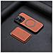 Cover Magnetica Per Telefono Con Supporto Porta Carte Di Credito Magsafe Brown Iphone 14 Pro Max - Foto miniatura 3