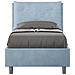 Letto Contenitore Imbottito 80x200 Microfibra Azzurro Appia - Foto miniatura 1