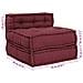 Pouf Modulare Marrone Rossiccio 70x70x54 in Tessuto - Foto miniatura 5