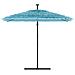 Ombrellone Giardino Con Palo In Acciaio Blu 246x246x230 Cm - Foto miniatura 3