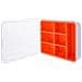 Box Portaminuteria, Plastica Trasparente. 180x140x40mm, 7 Slot, Arancio - Foto miniatura 1