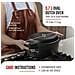 Victoria 38717 Forno Olandese, Pentola Et Padella Induzione Ghisa Smaltata 31cm 5,7l Senza Ptfe  Nero - Foto miniatura 8