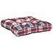 Cuscini Per Pallet 3 Pz Rossi A Quadri In Tessuto - Foto miniatura 3