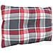 Cuscini Per Pallet 3 Pz Rossi A Quadri In Tessuto - Foto miniatura 4