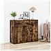Credenza Rovere Fumo 88x30x70 Cm In Legno Ingegnerizzato - Foto miniatura 8