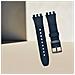 Cinturino Di Ricambio Premium In Silicone Per Orologio Swatch Navyblue 20 Mm - Foto miniatura 3