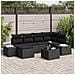 Set di Divano da Giardino 7 Pezzi con Cuscini Beige Polyrattan - Foto miniatura 2