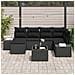 Set di Divano da Giardino 7 Pezzi con Cuscini Beige Polyrattan - Foto miniatura 3