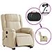 Poltrona Alzapersona Massaggiante Elettrica Crema in Tessuto - Foto miniatura 6