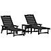 Set di Lounge da Giardino 3 Pezzi - Nero HDPE - Foto miniatura 3