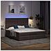 Struttura Letto Pouf con Materasso 160x200 cm in Tessuto - Foto miniatura 3