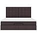 Struttura Letto Pouf con Materasso 160x200 cm in Tessuto - Foto miniatura 8
