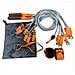 Set Di Bande Di Resistenza Multifunzionali Da 12 Pezzi (300 Lbs) Per Allenamenti A Casa Grey Orange - Foto miniatura 2