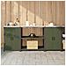 Set di Stoccaggio per Cucina 3 pcs Verde oliva 210 x 50 x 92 cm - Foto miniatura 2