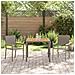 Set da Pranzo per Giardino 3 pcs Grigio 90 x 90 x 75 cm - Foto miniatura 4