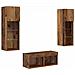 Mobiletti TV da Parete 4 pcs Rovere artigianale 40 x 30 x 30 cm - Foto miniatura 1