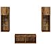 Mobiletti TV da Parete 4 pcs Rovere artigianale 40 x 30 x 30 cm - Foto miniatura 9