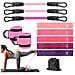 Set Di Bande Di Resistenza - 3 Bande Tpe Con Cavigliere Rosa E Bande Elastiche Per Allenamento Dei Glutei - Foto miniatura 1