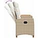 Panchina reclinabile con tavolo Beige e Bianco Crema polyrattan - Foto miniatura 6