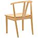 Sedia da pranzo 2 pcs Naturale Legno di gomma solido - Foto miniatura 7