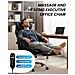 Sedia da ufficio, sedia ergonomica massaggiante con 6 punti massaggio e riscaldamento lombare a 3 livelli, inclinazione regolabile, colore Nero - Foto miniatura 5