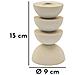 Portacandele Dune Pix Basso In Ferro Crema A Dischi Sovrapposti — Ø 9 X H 15 Cm - Foto miniatura 6