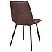 Set 2 Sedie Da Pranzo Middelfart In Microfibra Marrone Scuro Con Gambe Nere - Foto miniatura 4