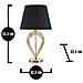 Lampada Da Tavolo Maxt In Ferro Dorato E Nero Con Paralume In Tessuto Nero - Foto miniatura 6