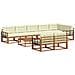 Set di divani da esterno con cuscino 9 pcs Naturale e Crema - Foto miniatura 1