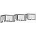 Cancello per cani con supporti 6 pcs Grigio Sonoma 80 x 60 cm - Foto miniatura 4