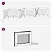 Cancello per cani con supporti 6 pcs Grigio Sonoma 80 x 60 cm - Foto miniatura 9