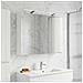 Mobiletto per specchio da bagno Bianco 100 x 14,5 x 70 cm - Foto miniatura 2
