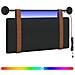Testiera sospesa Con luce LED Nero PU Antico - Foto miniatura 1