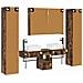 Set di mobili per il bagno 6 pcs Rovere Fumo - Foto miniatura 9