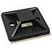 basette adesive 25x25mm per fascette da 4,8mm, colore nero, 10pz - Foto miniatura 3