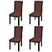 Set 4 Pz Fodera Elastica Per Sedie Marrone - Foto miniatura 1