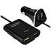 Fast Charger Carica Batt Da Auto 2 Porte USB + Hub 2 porte USB 6,8A Nero - Foto miniatura 1