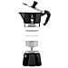 Moka Express Caffettiera Manuale 1 Tazza Alluminio Colore Nero - Foto miniatura 3