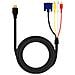 Cavo Hdmi A 3x Rca Maschio E Vga Maschio Adattatore Video 1,5 M A4001 Nero - Foto miniatura 1