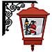 Lampada Natalizia Da Parete Led E Babbo Natale Rossa 40x27x45cm - Foto miniatura 5