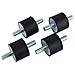 4 Pezzi M10 Gomma Bobina Monte Antivibrazione Shock Absorber Isolatore Bobina Monti Con Doppia Vite Borchie Per Compressori Daria Motori Diesel Motori A Benzina Pompe Ad Acqua - Foto miniatura 1