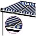 Tenda Automatica con Sensore Vento e LED 500x350 cm Blu Bianca - Foto miniatura 2